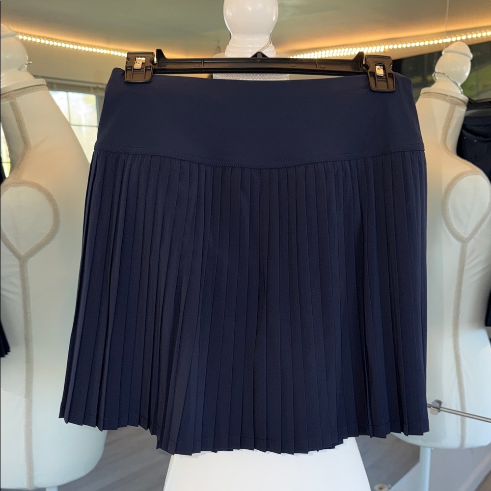 STYLUS Navy Pleated Mini Skirt